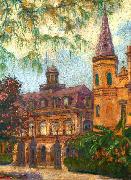 William Woodward Old Cabildo and Gateway to Jackson Square France oil painting artist